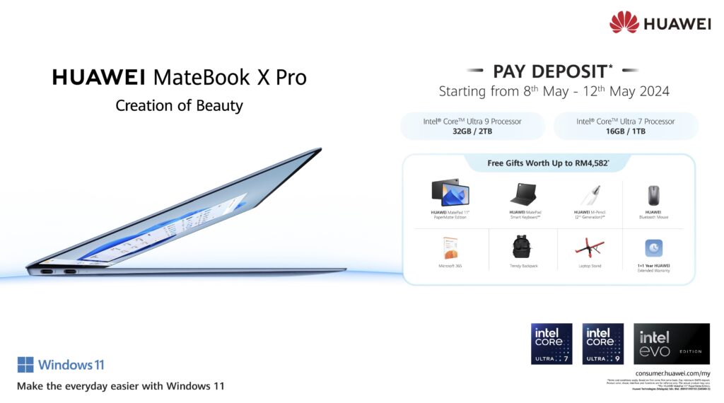 huawei matebook x pro for 2024 early booking