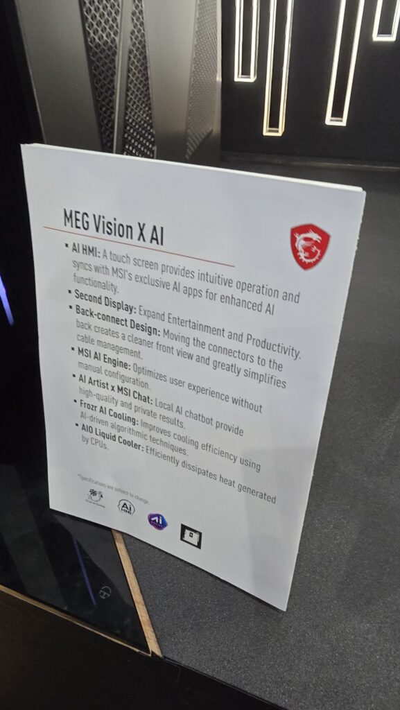 MEG Vision X AI PC list
