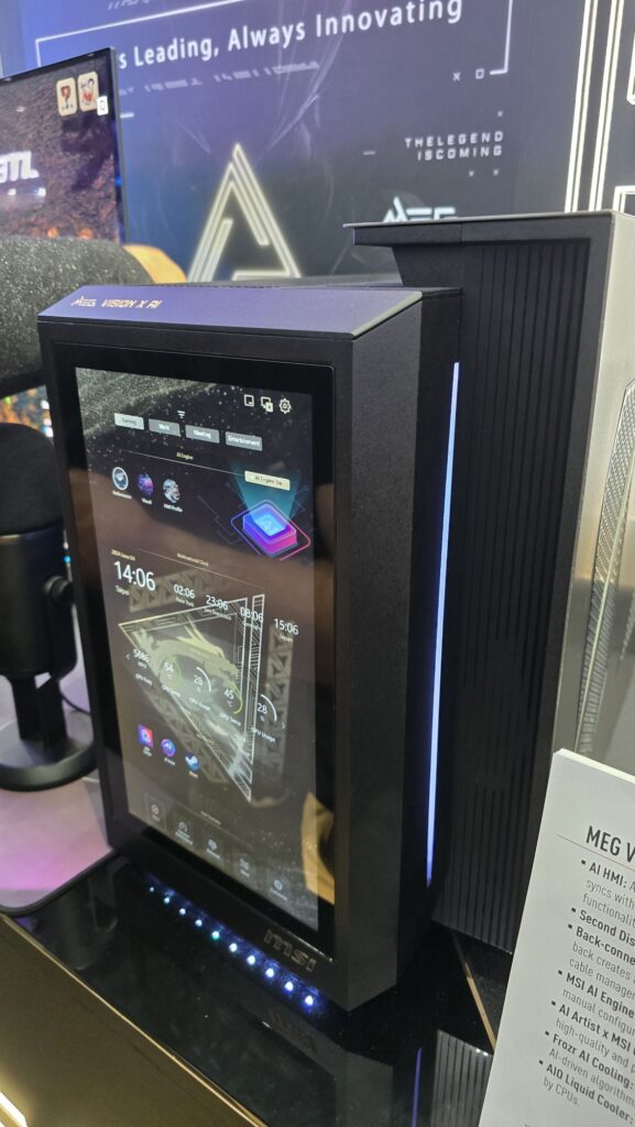 MEG Vision X AI PC display top