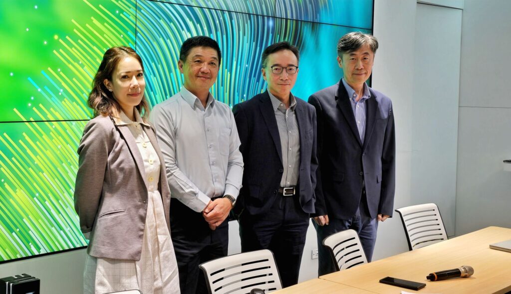 From left: Jane Hsu – Director, Business Development, Spatial Computing Product Business; James K. Lin, General Manager, Notebook Products Business; Jerry Kao, Chief Operating Officer and President of IT Products Business; Wayne Ma, General Manager IoB Business