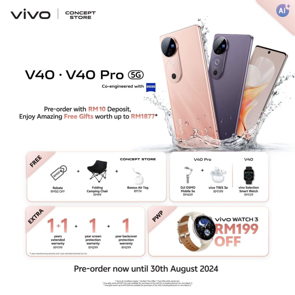 vivo V40 Pro and v40 preorder