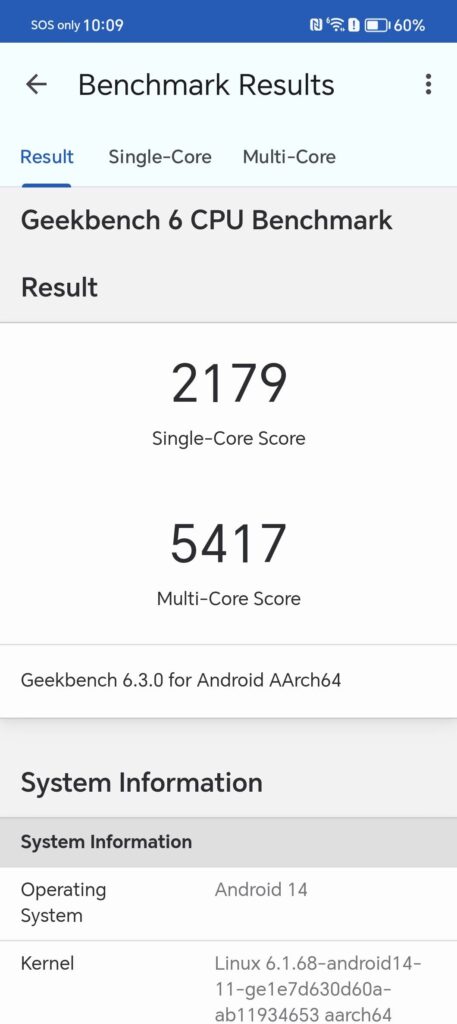 Honor Magic V3 Review geekbench 6