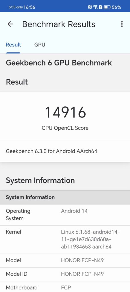 Honor Magic V3 Review geekbench 6 opencl