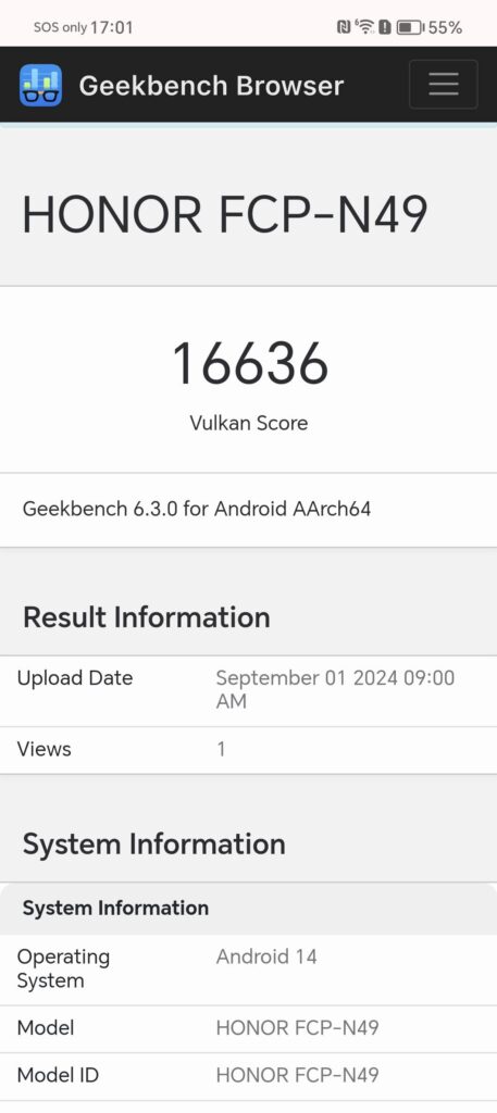 Honor Magic V3 Review geekbench 6 vulkan