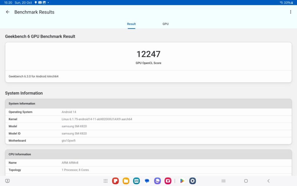 Samsung Galaxy Tab S10 Plus Review geekbench 6 vkn