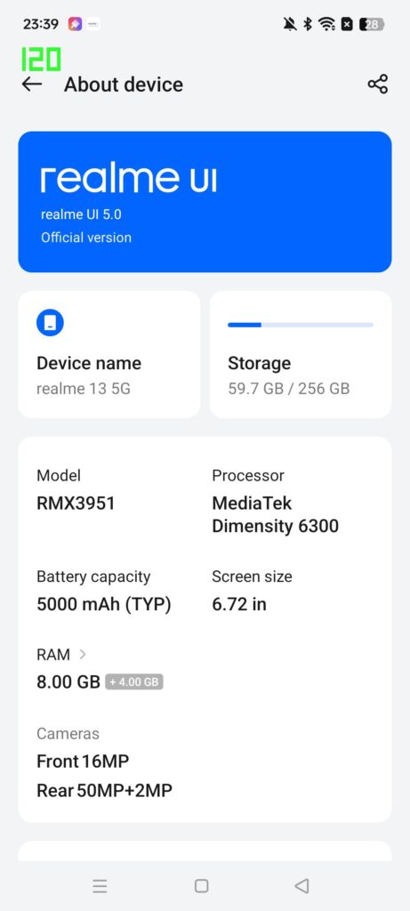 realme 13 review specs