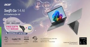 Acer Swift Go 14 AI laptop with Snapdragon X Plus CPU now in Malaysia; priced at RM3,999 11