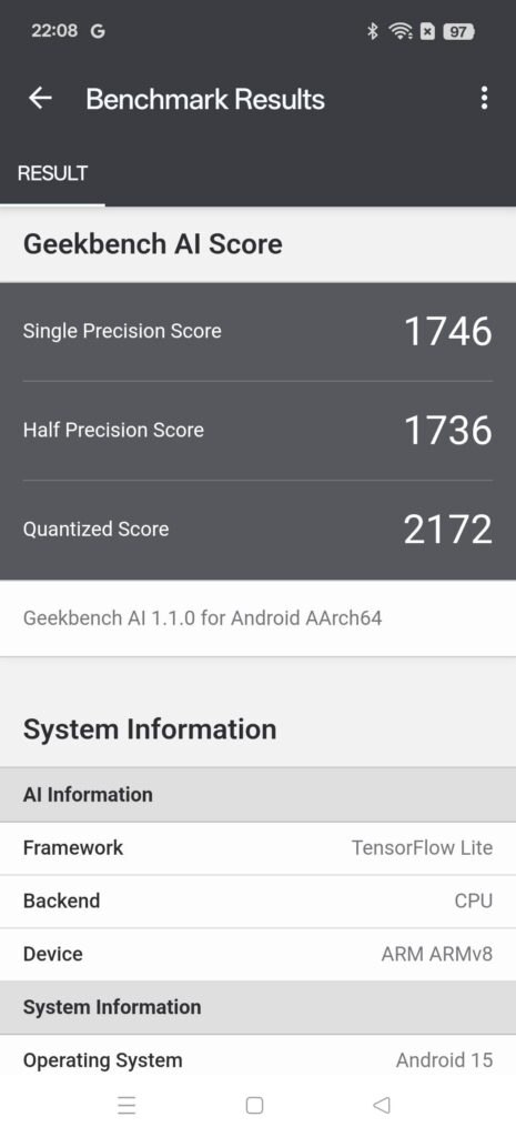 Oppo Find X8 Pro Review geekbench AI 2