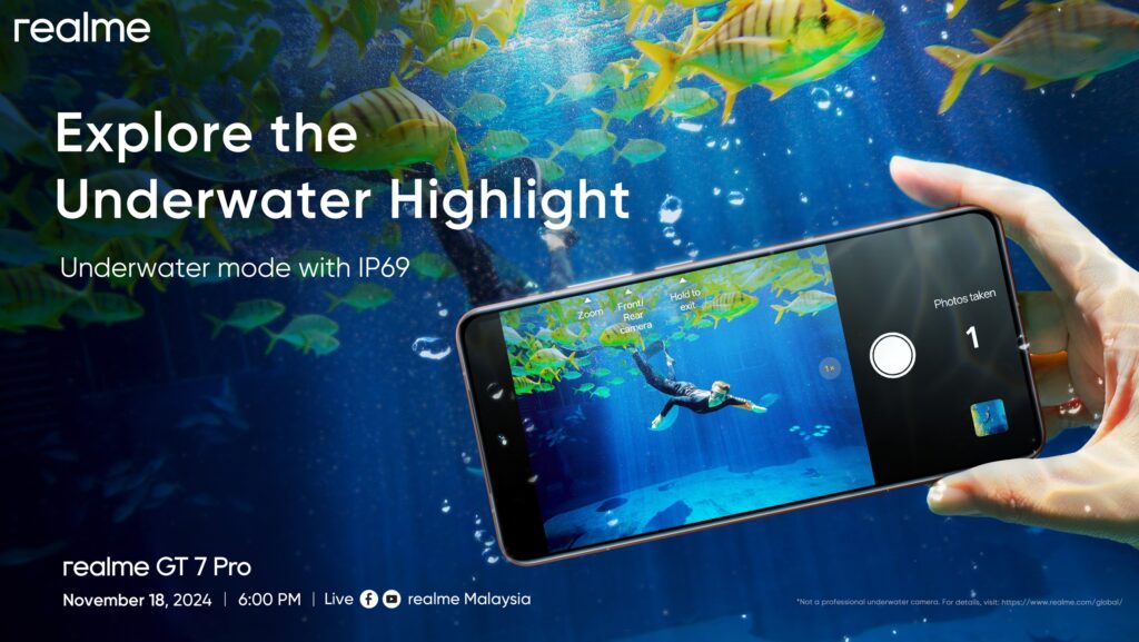 realme gt 7 pro camera underwater