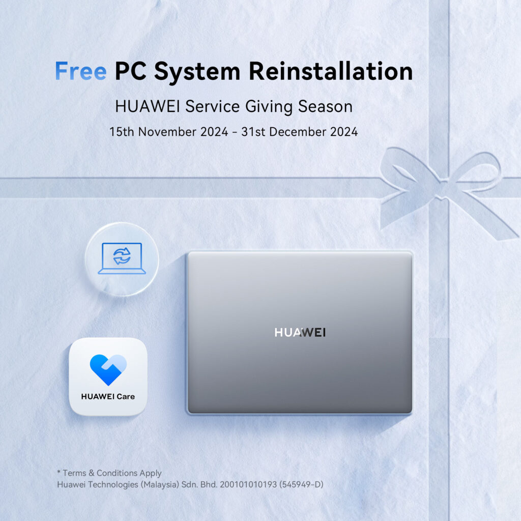 HUAWEI Service Giving Season Free PC System Reinstallation Visual