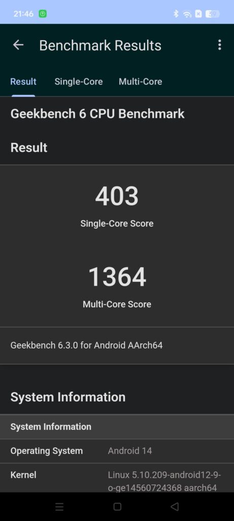 realme C75 review geekbench core