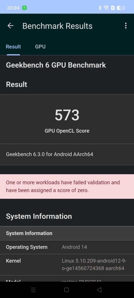 realme C75 review geekbench opencl