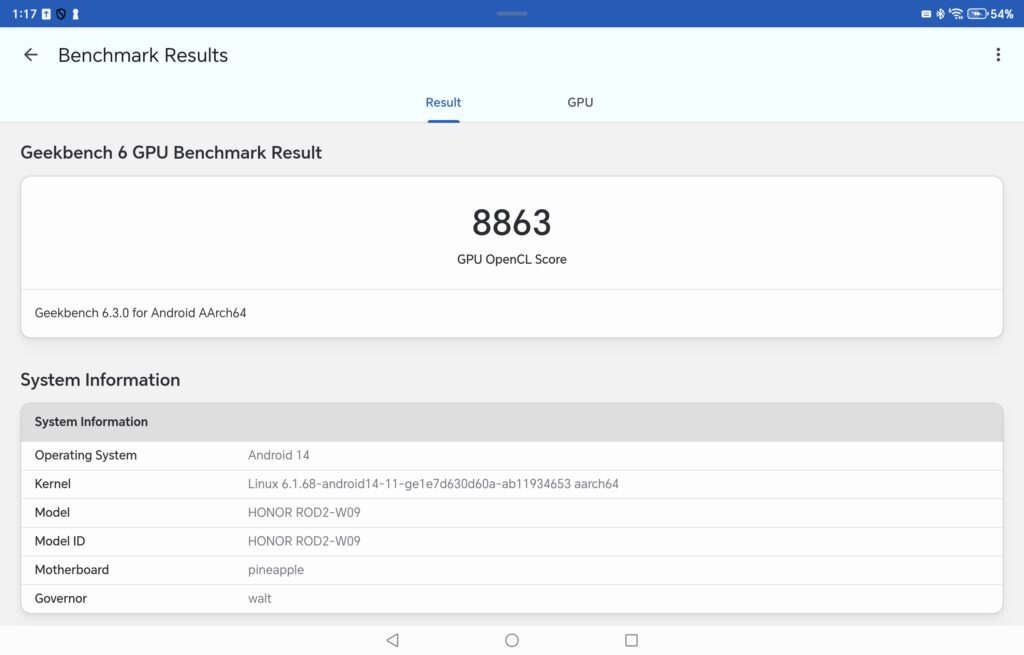 Honor MagicPad 2 Review geekbench 2