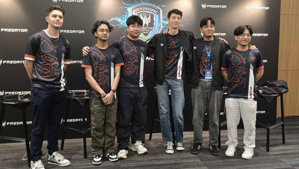 Team Xipto Esports from Malaysia at the Acer Pacific Predator League 2025 group alter ego