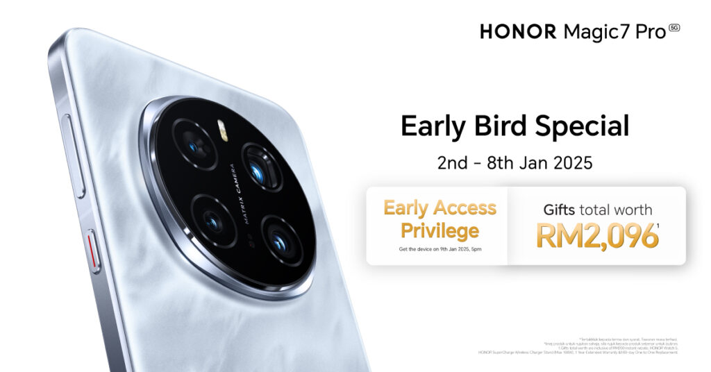 Honor Magic7 Pro early bird specials up now with free gifts worth RM2,096 1