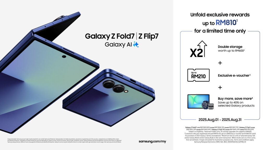 Samsung Galaxy Z Fold 7, Flip 7 and Galaxy Watch8 series now available nationwide in Malaysia 5 KV - Samsung Galaxy Z Fold7 GalaxyZ Flip7 and Galaxy Watch Series Arrives in Malaysia Available 1st August 2025_