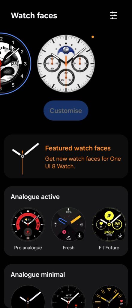 Samsung Galaxy Watch8 Classic Review menu 2