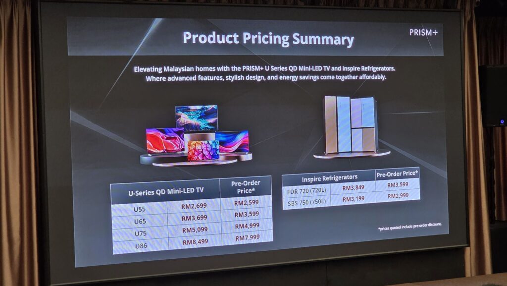 New PrismPlus U-series QD Mini-LED TVs launched in Malaysia; prices start from RM2,699 1