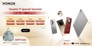 Honor 1111 2025 sale to offer up to RM300 in Grab vouchers and free gifts worth up to RM2,697 9