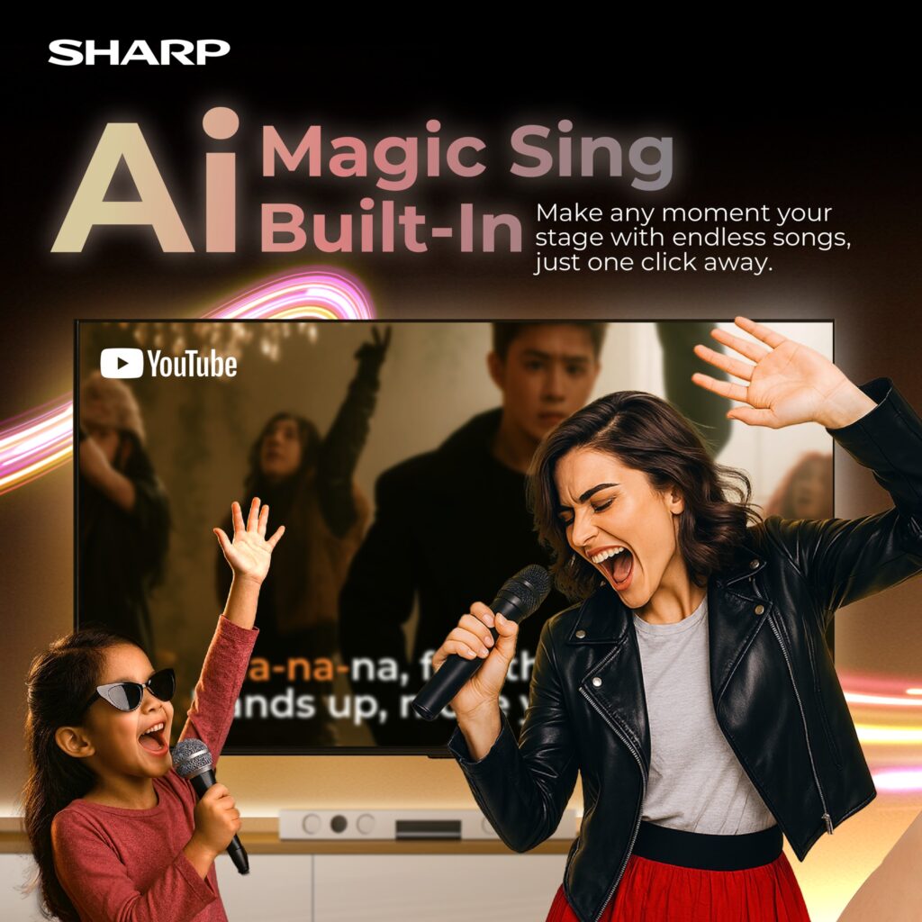 SHARP AQUOS QLED 144Hz TVs AI Magic Sing