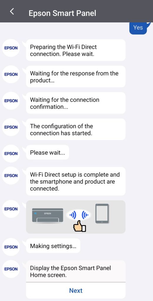 Epson EcoTank M1050 Review smart panel 2