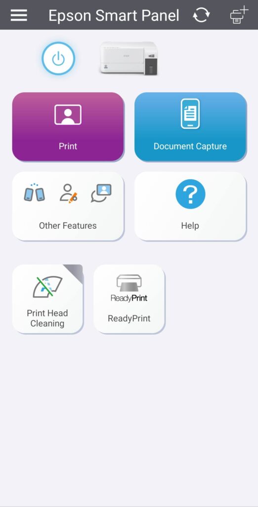 Epson EcoTank M1050 Review smart panel