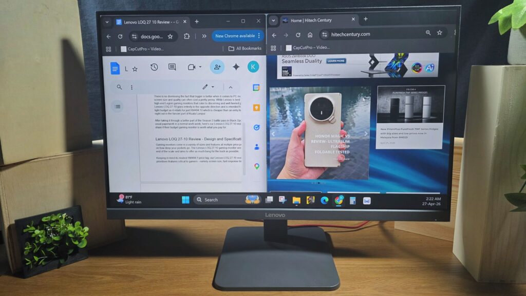Lenovo LOQ 27-10 Review rear