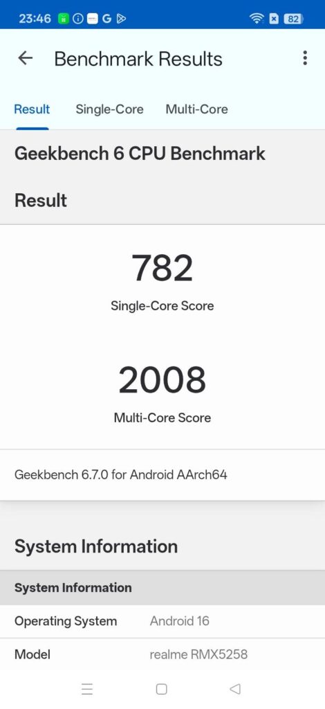 realme C100 5G review gb6