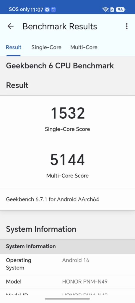 Honor Magic V6 Review gb6