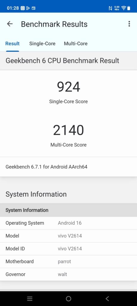 vivo Y31s 5G review gb6