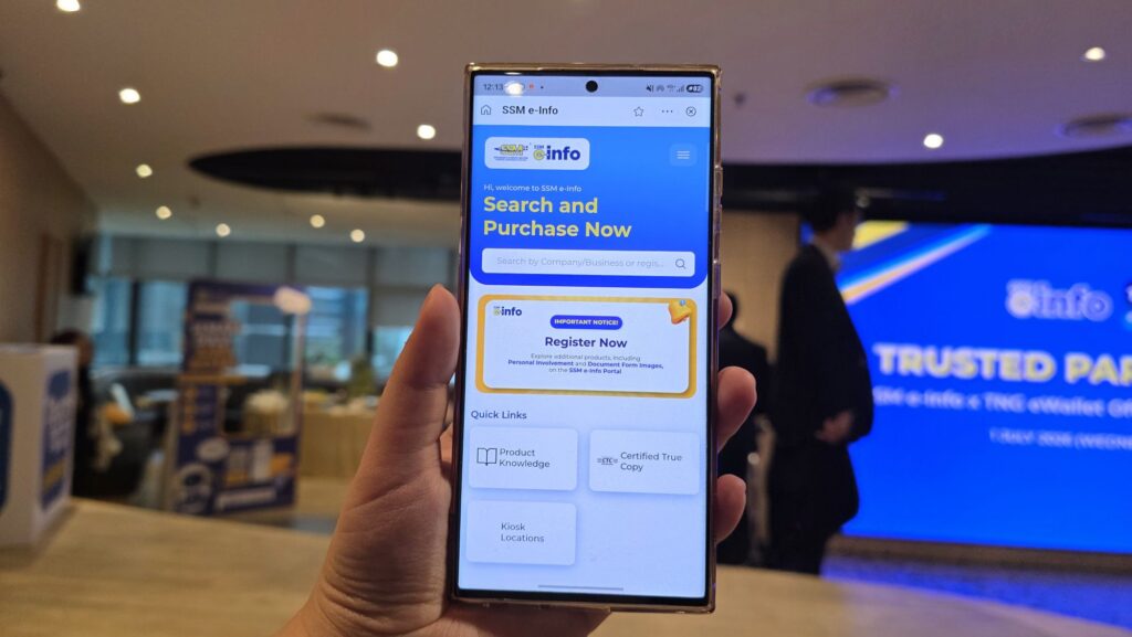 TNG eWallet cover ssm plaque app