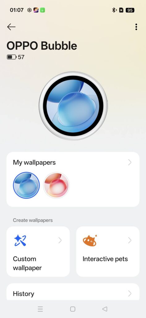 oppo bubble 3 menu 3