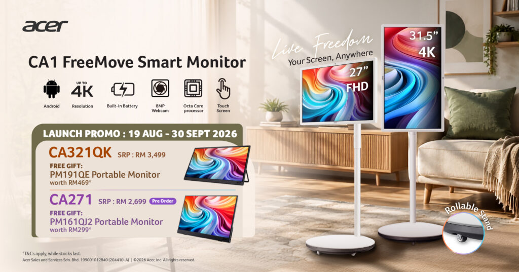 Acer CA321QK and CA271 Smart Monitors ports