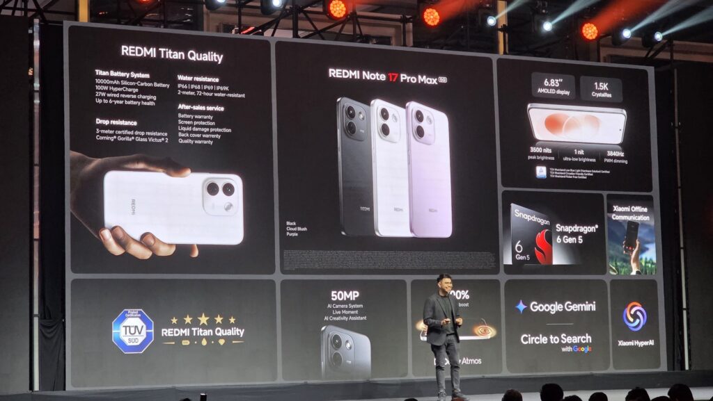 Redmi Note 17 series launch specs