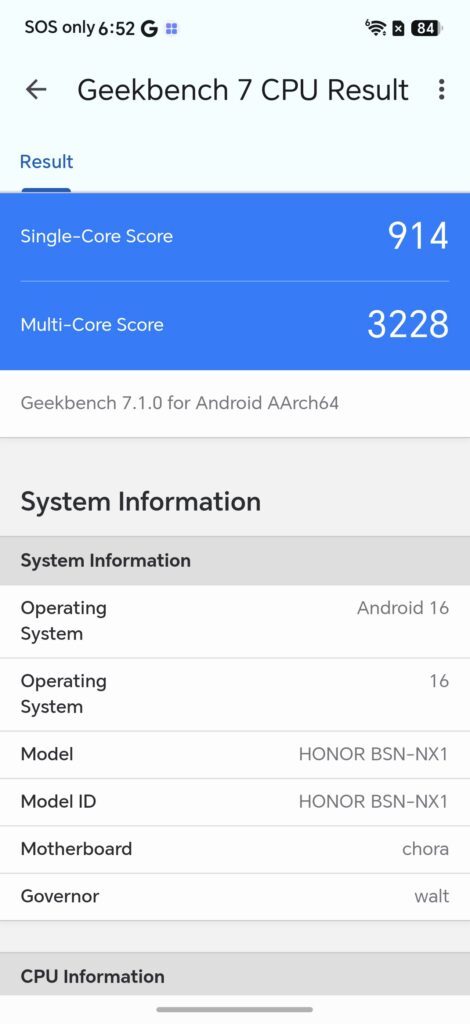 Honor X9e Pro Review gb6
