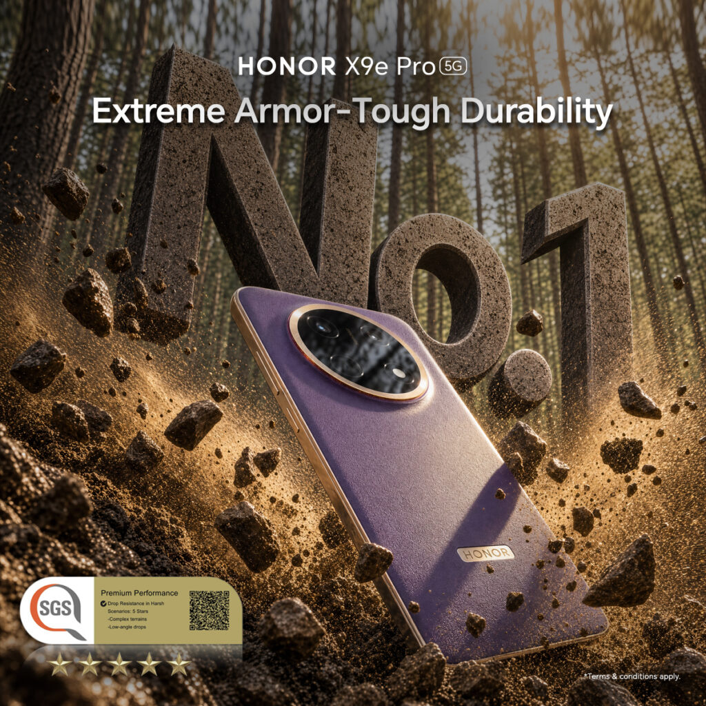 HONOR X9e Pro No.1 SGS Tough Durability - with wording