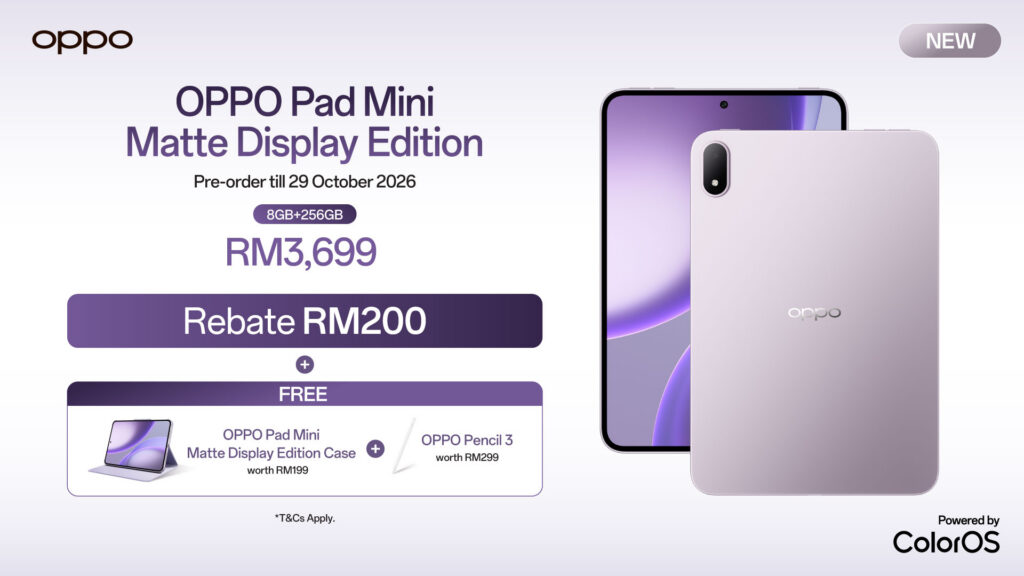 New flagship Oppo Find X10 series phones launched in Malaysia from RM4,999 6 OPPO Pad Mini_Pre-order KV with price