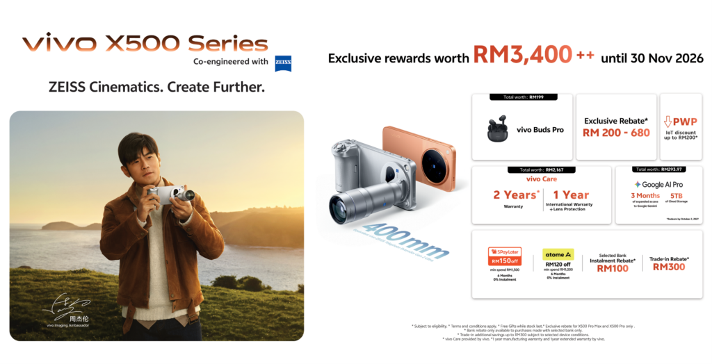 Vivo X500 series to go on sale this 3 November with over RM3,400 in rewards 1